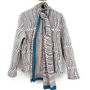 Bamyan Paris 100% Cotton Reversible Floral Print Quilted Jacket Women's Small